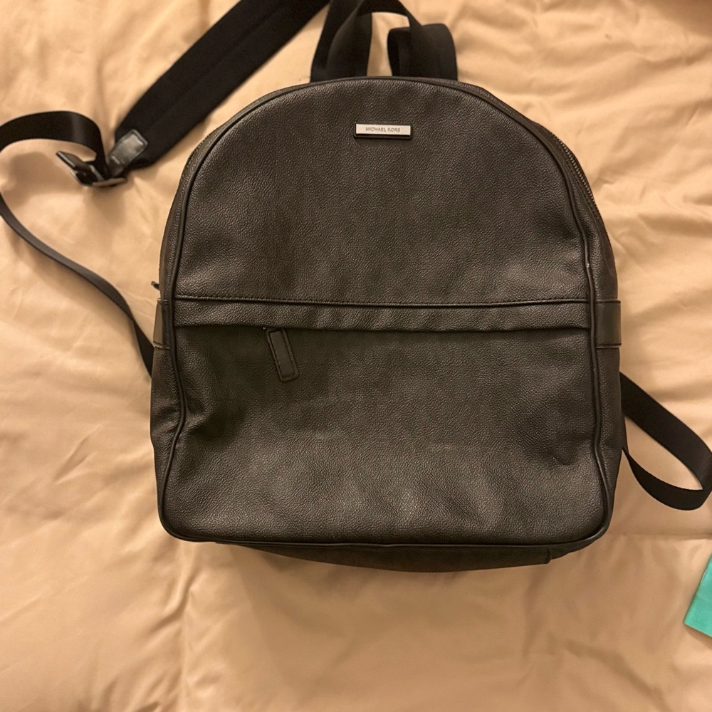 Michael Kors Charcoal Leather Backpack